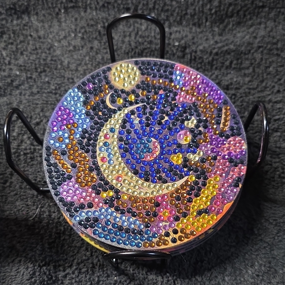 Diamond Painted Celestial Coaster Set